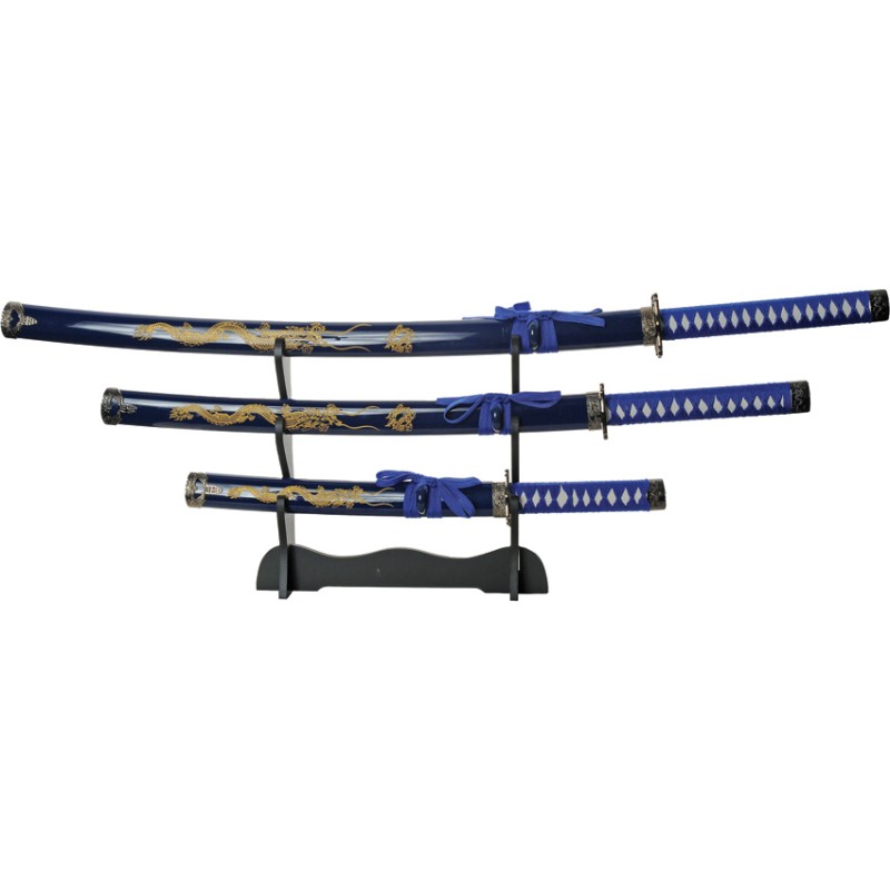 Gold Dragon Samurai Set Blue