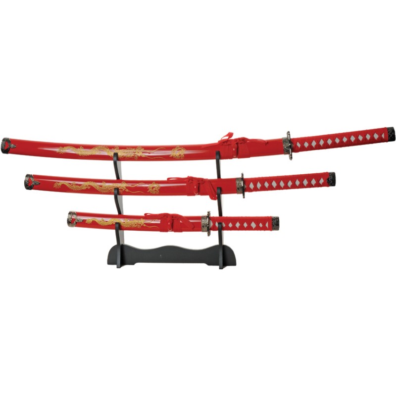 Gold Dragon Samurai Set Red