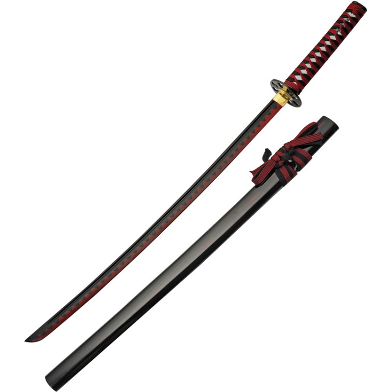 Red Decorative Samurai Sword