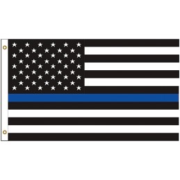 Thin Blue Line American Flag