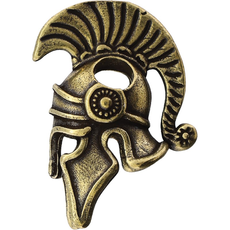 Brass Spartan Helmet Bead