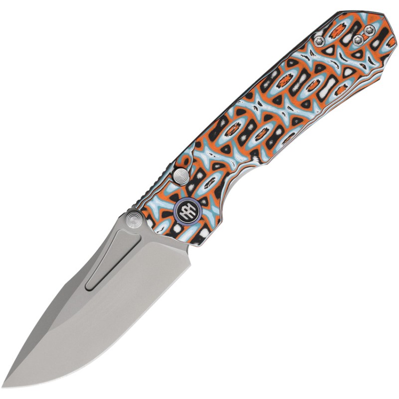 Rhino Button Linerlock Orange