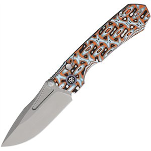 Rhino Button Linerlock Orange