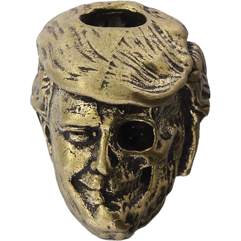 Trump Head/Skull Brass Bead