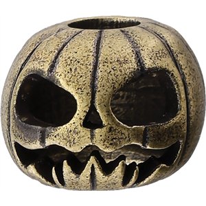 Pumpkin Skull Brass Bead
