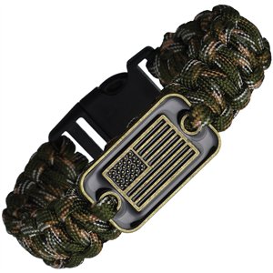 Paracord Bracelet Flag Emblem