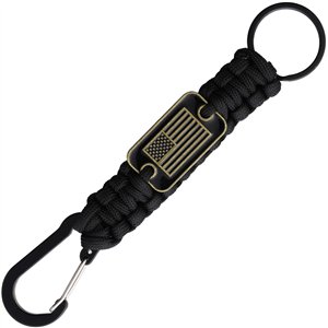 Black Paracord Keychain Lanyar