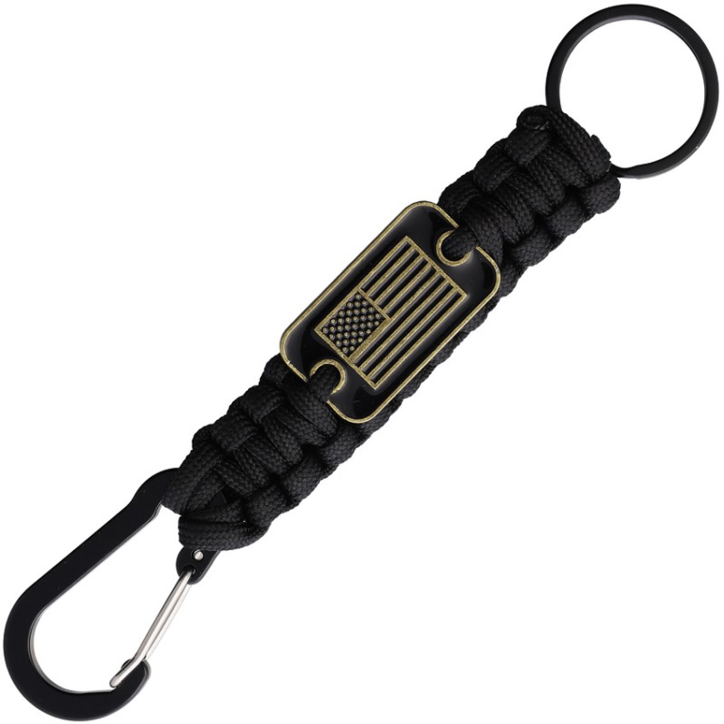 Black Paracord Keychain Lanyar