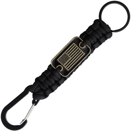 Black Paracord Keychain Lanyar