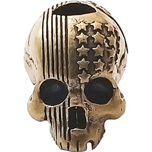 Route 66 Flag Skull Bead