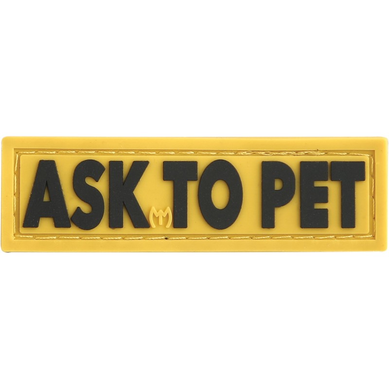 Ask To Pet Patch Full Color