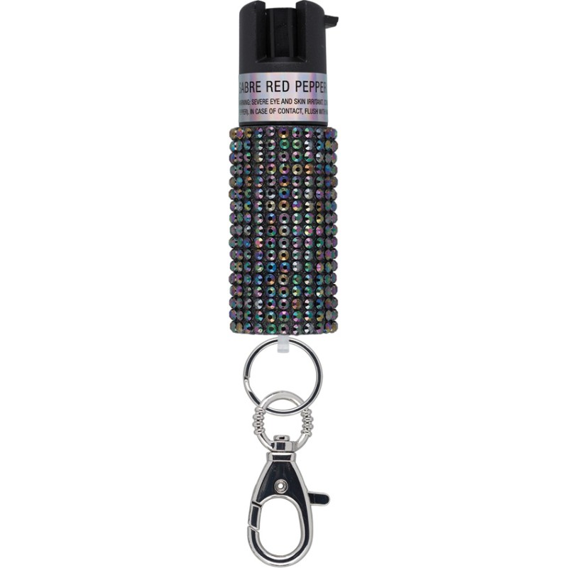 Jewel Design Pepper Spray Blk