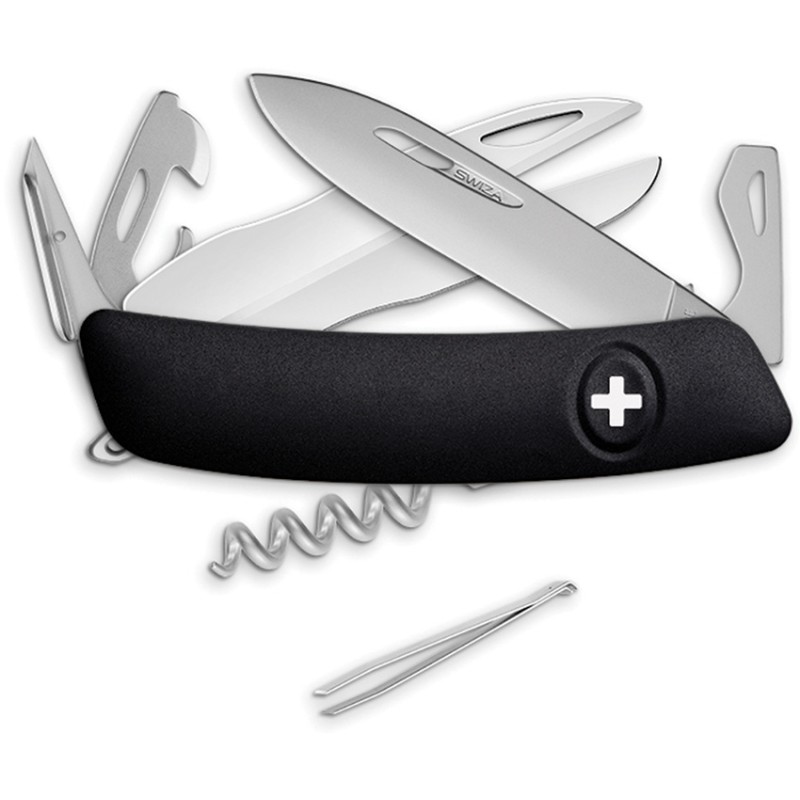 D07 Swiss Pocket Knife Black