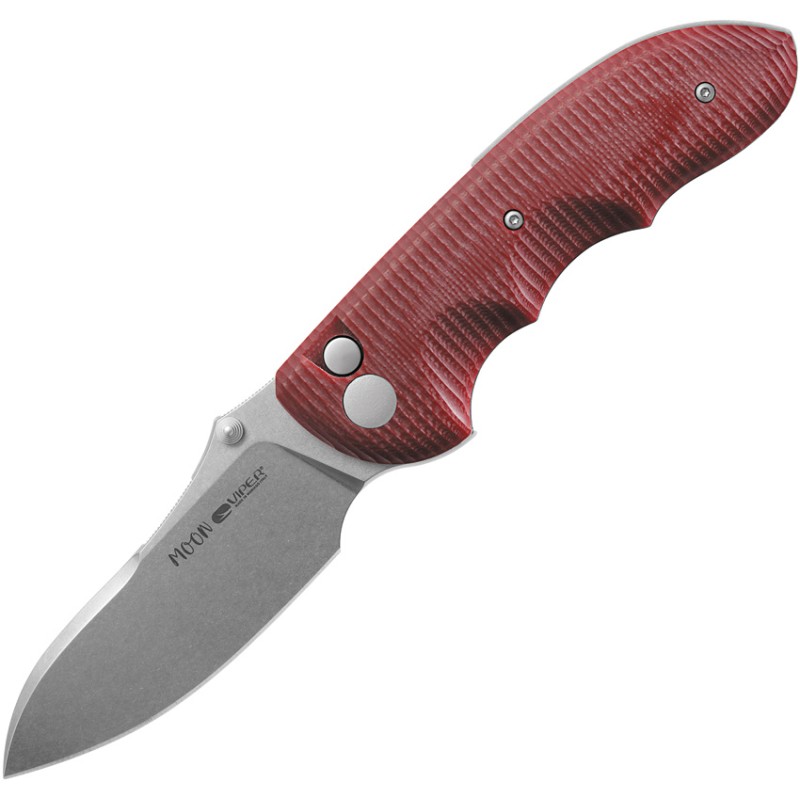 Moon Button Lock Red G10