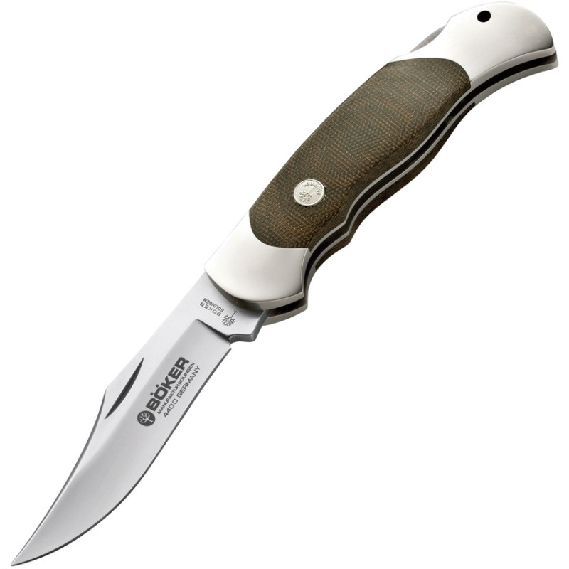 Optima Lockback Green Micarta