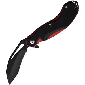 BAMF Linerlock Black/Red G10