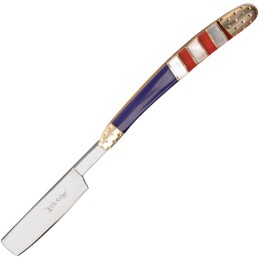 Folding Razor Red White Blue