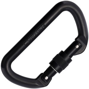 D Screw Gate Carabiner Black