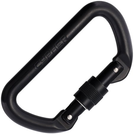 D Screw Gate Carabiner Black
