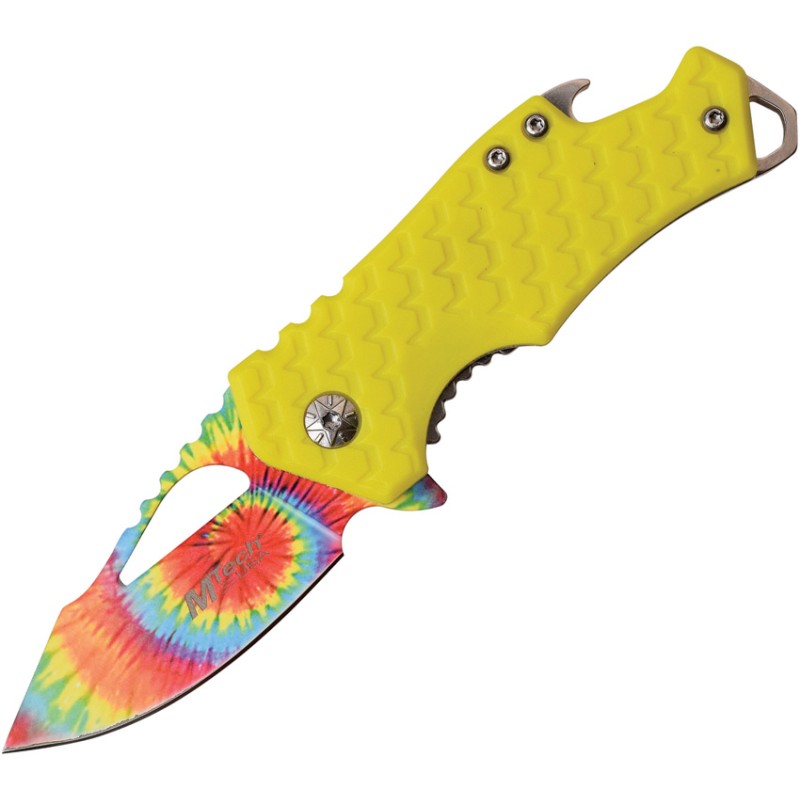 Tie Dye Framelock Yellow A/O