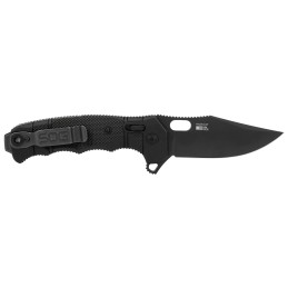 S.O.G SOG12211357 Seal XR 3.90 Folding Clip Point Plain Black MagnaCut Blade Black Textured GRNTitanium Handle