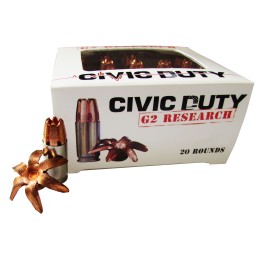 G2 Research G00617 Civic Duty  45ACP 164gr Copper Expansion Projectile 20 Per Box25 Case