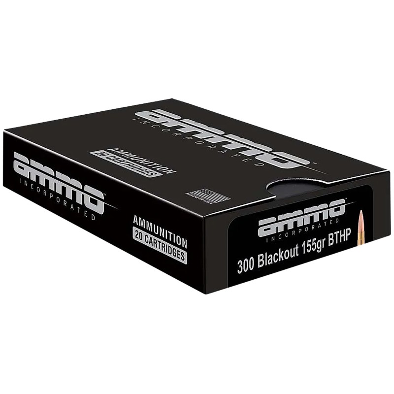 Ammo Inc 300B155BTHPA20 Compete  300Blackout 115gr Boat Tail Hollow Point 20 Per Box10 Case