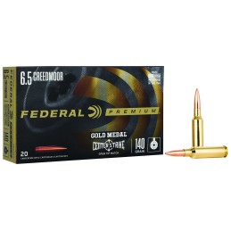 Federal GM65CRDOTM1 Gold Medal Centerfire Rifle 6.5Creedmoor 140gr Open Tip Match 20 Per Box10 Case