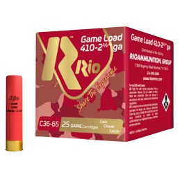 Rio Ammunition RC368 Game Load Heavy Field 410Gauge 2.50 12oz 8Shot 25 Per Box10 Case