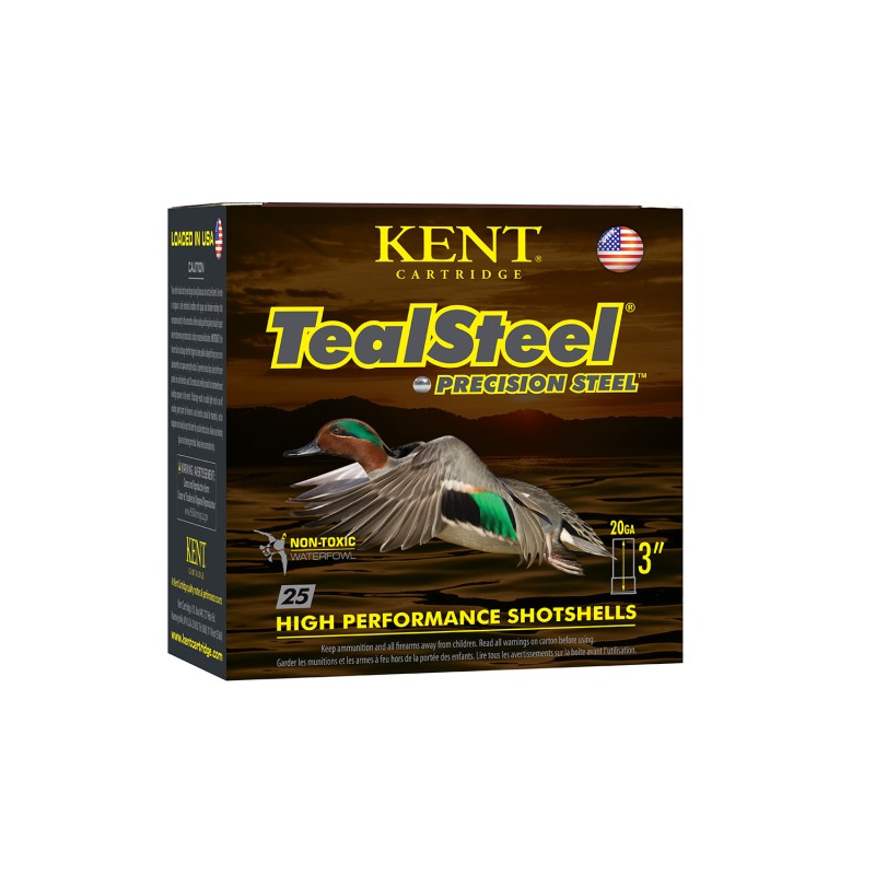 Kent Cartridge KTS203286 TealSteel Precision Steel 20 Gauge 3 1oz 6 Shot 25 Per Box10 Case