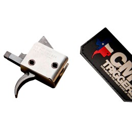 CMC Triggers 93501 DropIn  SingleStage Curved Trigger w 55.50 lbs Draw Weight  BlackSilver Finish