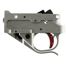 Timney Triggers 10222C16 Replacement Trigger  SingleStage Curved Trigger with 2.75 lbs Draw Weight  SilverRed Finish for Ruger 1