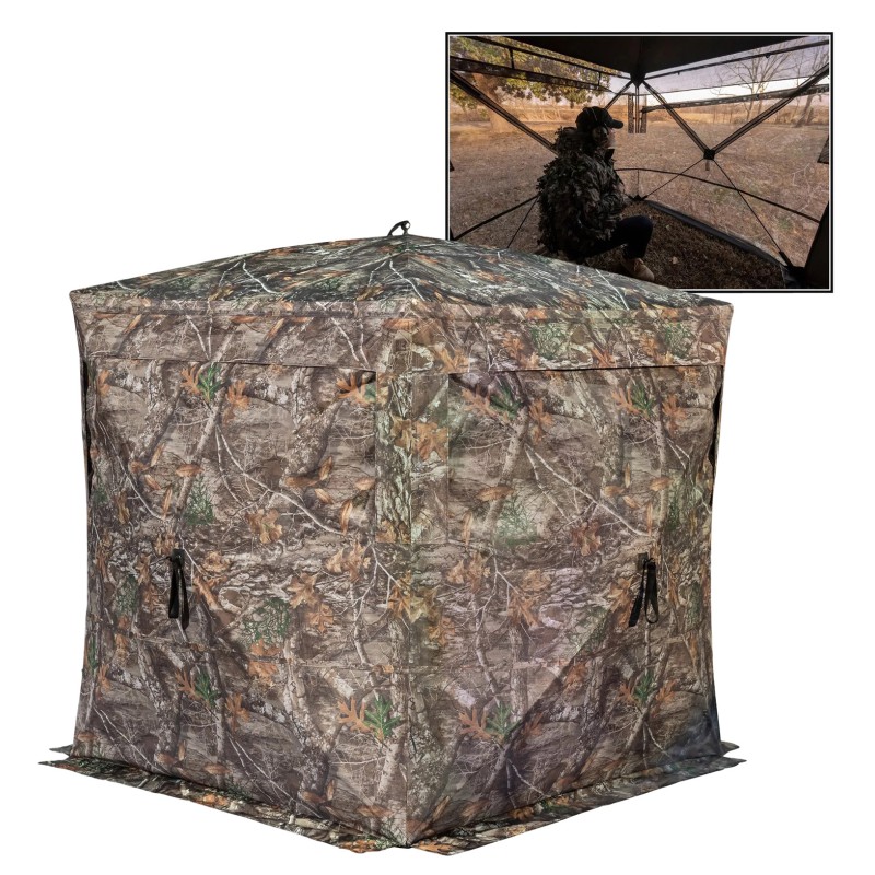 Rhino Blinds R180STRTE Rhino 180  See Through Realtree Edge 150 DenierMesh