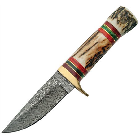 Damascus Hunter Stag Handle
