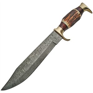Stag Bowie Damascus