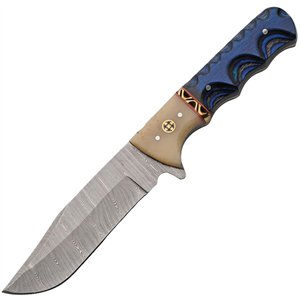 Fixed Blade Blue Wood