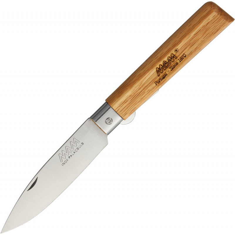 Linerlock Drop Point Oak