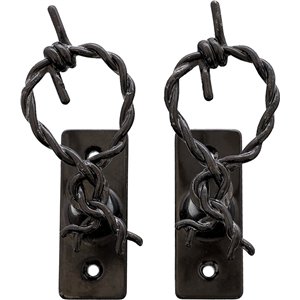 Barbed Wire Hanger Pair