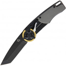 Gearhead Linerlock Brass Tanto