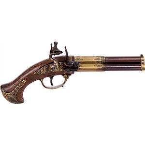 French 3 Barrel Flintlock