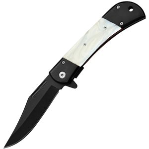 Linerlock A/O Faux Pearl/Black