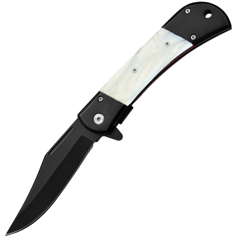 Linerlock A/O Faux Pearl/Black