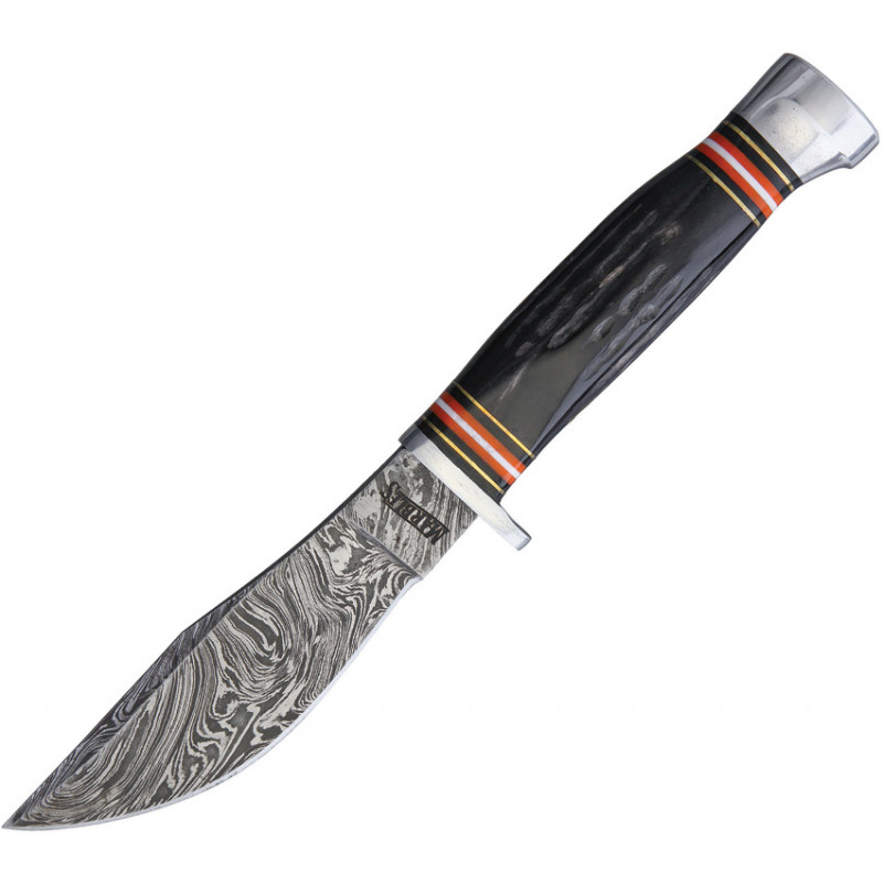 Fixed Blade Horn Damascus