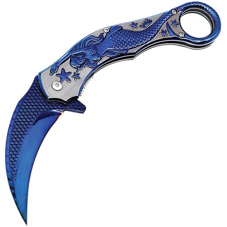 Mermaid Karambit Linerlock Blu