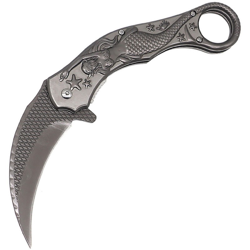 Mermaid Karambit Linerlock Gry