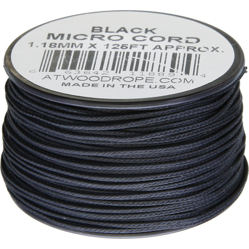 Micro Cord 125ft Black