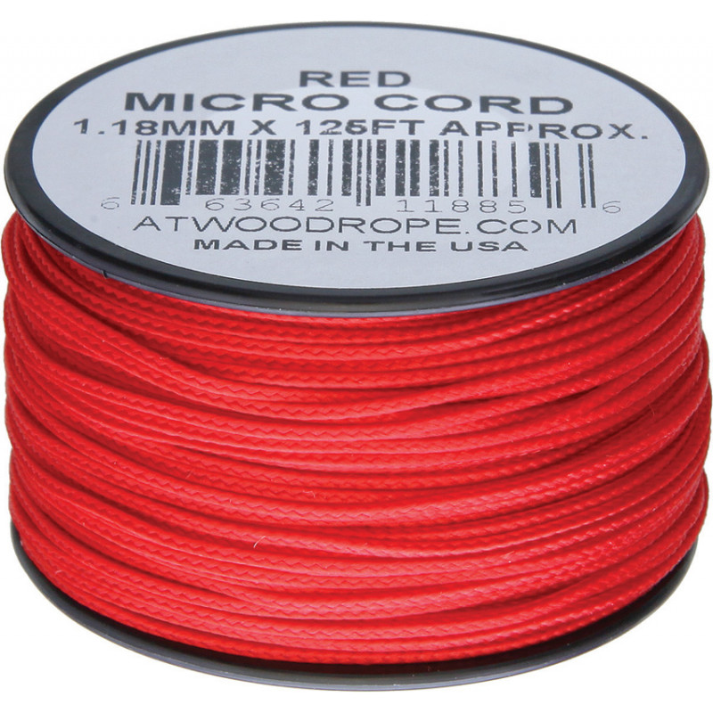 Micro Cord 125ft Red