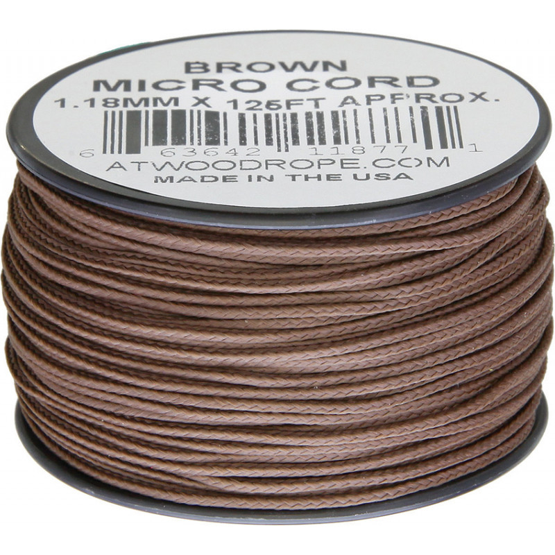 Micro Cord 125ft Brown