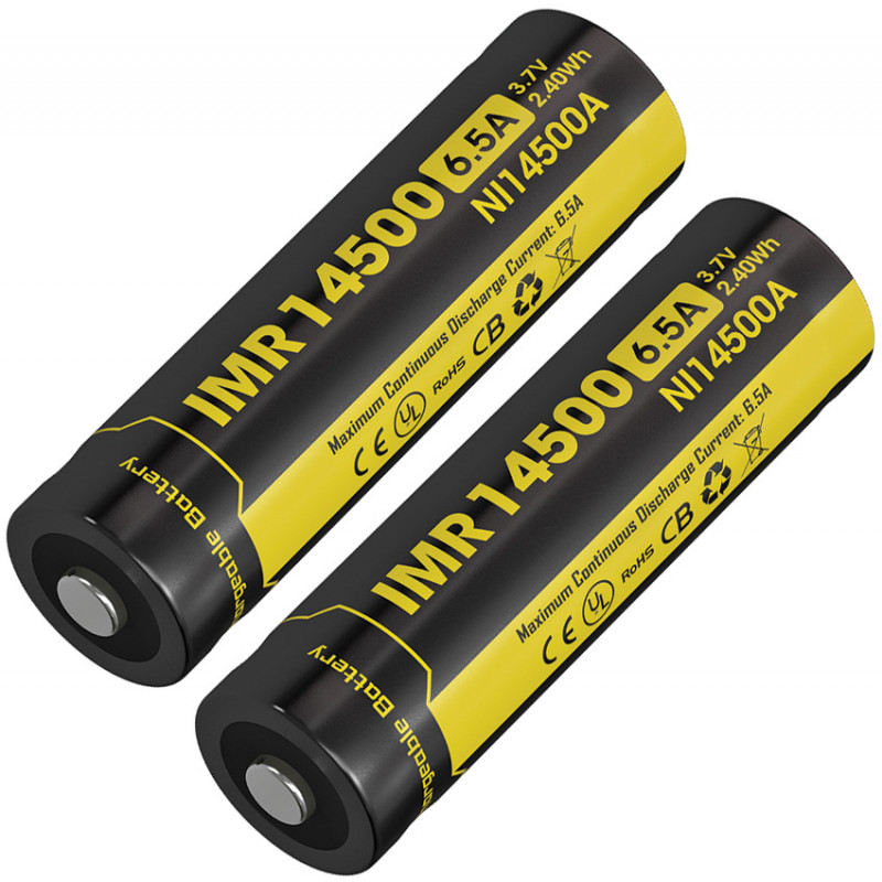 IMR 14500 Li-ion Battery 2-Pk