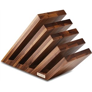 Magnetic Knife Block Walnut
